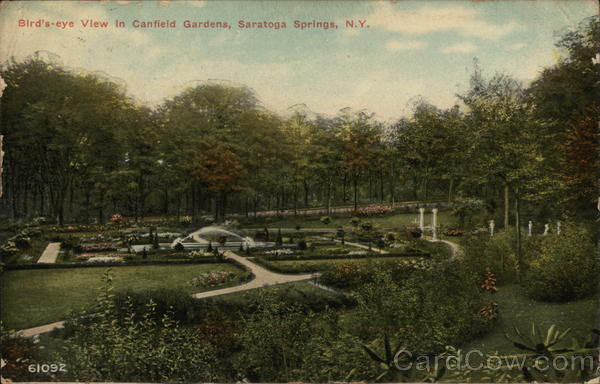 Bird's-eye View in Canfield Gardens Saratoga Springs New York