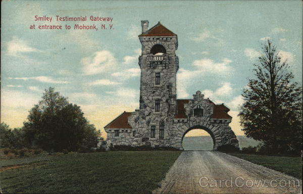 Smiley Testimonial Gateway at Entrance to Town New Paltz New York
