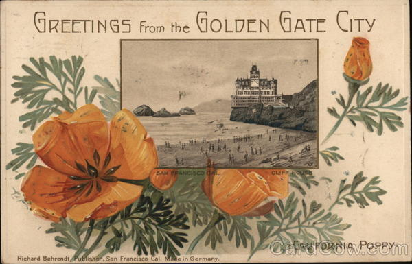 Greetings from Golden Gate City Cliff House San Francisco California