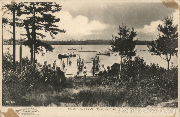 Bathing Beach Pocono Pines Assembly Pennsylvania