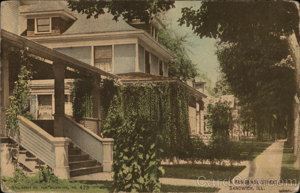 A Residence Street, Sandwich, Ill. Illinois