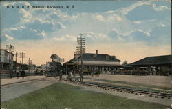 B. & M. R. R. Station Postcard