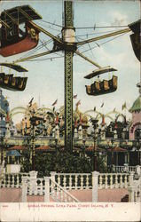 Aerial Swings, Luna park Coney Island, NY Postcard Postcard Postcard