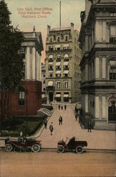 City Hall, Post Office, First National Bank, Hartford, Conn. Connecticut Postcard Postcard Postcard