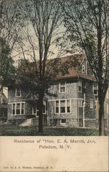 Residence of "Hon. E.A. Merritt, Jr." Postcard