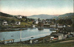 Birdseye View, Village & Wawaka Lake Halcottsville, NY Postcard Postcard Postcard