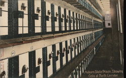 Auburn State Prison, Showing Cells fo North Corridor Prisons Postcard Postcard Postcard