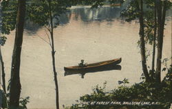 Boating at Forest Park Ballston Lake, NY Postcard Postcard Postcard