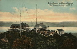 Hotel, Casino and Power Station, Mt. Beacon Postcard