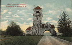 Smiley Testimonial Gateway at entrance to Mohonk, N.Y. Postcard