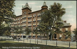 Palatine Hotel and Newburg City Club New York Postcard Postcard Postcard