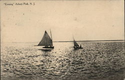 Yachts in the "Evening" Asbury Park, NJ Postcard Postcard Postcard