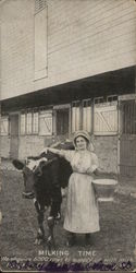 Milking Time Hershey, PA Farming Postcard Postcard Postcard