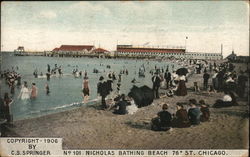 No. 101 Nicholas Bathing Beach, 76th St. Chicago, IL Postcard Postcard Postcard