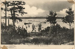 Bathing Beach Pocono Pines Assembly Postcard