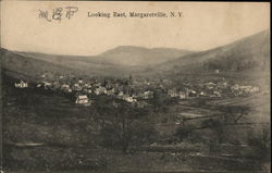 Looking East, Margaretville, N. Y. Postcard