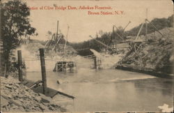 Foundation of Olive Bridge Dam, Ashokan Reservoir Postcard