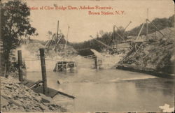 Foundation of Olive Bridge Dam, Ashokan Reservoir Brown's Station, NY Postcard Postcard Postcard