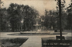 View in City Park Postcard