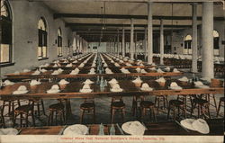 Interior Mess Hall National Soldiers's Home Danville, IL Postcard Postcard Postcard