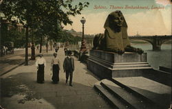 Sphinx, Thams Embankment London, United Kingdom Postcard Postcard Postcard