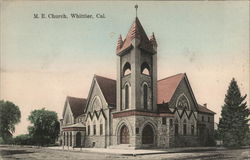 M. E. Church, Whittier, Cal. California Postcard Postcard Postcard