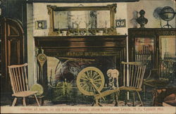 Interior of Room in Old Salisbury Manor Postcard