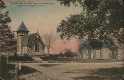 Episcopal and Presbyterian Churches Postcard