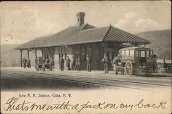 Erie R.R. Station Cuba, NY Postcard Postcard Postcard