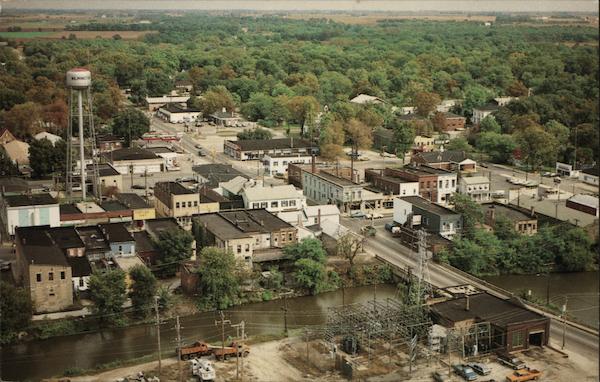 Aerial View of Town Wilmington Illinois