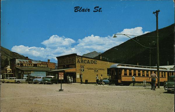 Narrow Gauge R.R. Stop at Blair Street Silverton Colorado