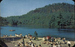 Municipal Bathing Beach Lake Luzerne, NY Postcard Postcard Postcard