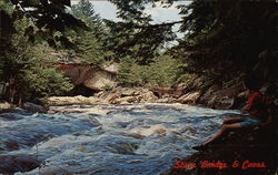 Stone Bridge & Caves Pottersville, NY Postcard Postcard Postcard