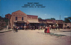 Front Street Dodge City, KS Postcard Postcard Postcard