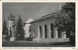 Post Office and Methodist Church Postcard