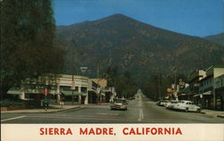 Baldwin Avenue, Looking North Sierra Madre, CA Postcard Postcard Postcard