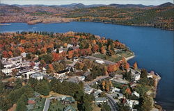 View of Lake and Village Postcard