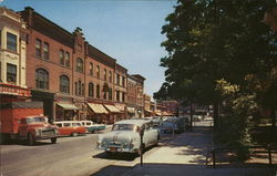 Part of the Business District and Park, Ballston Spa, New York Postcard Postcard Postcard