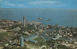 Aerial View of Center of Town and Harbor Provincetown, MA Postcard Postcard Postcard