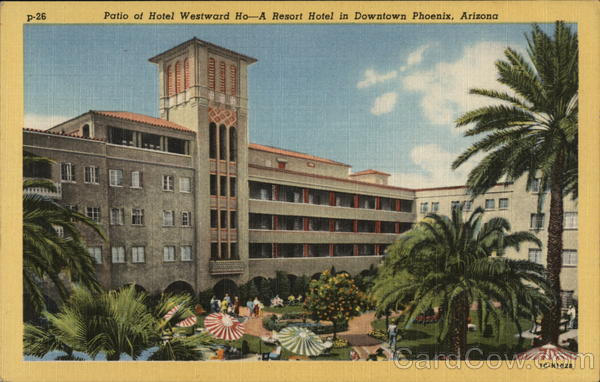 Patio of Hotel Westward Ho - A Resort Hotel in Downtown Phoenix, Arizona