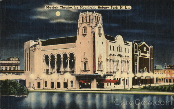 Mayfair Theatre by Moonlight Asbury Park New Jersey