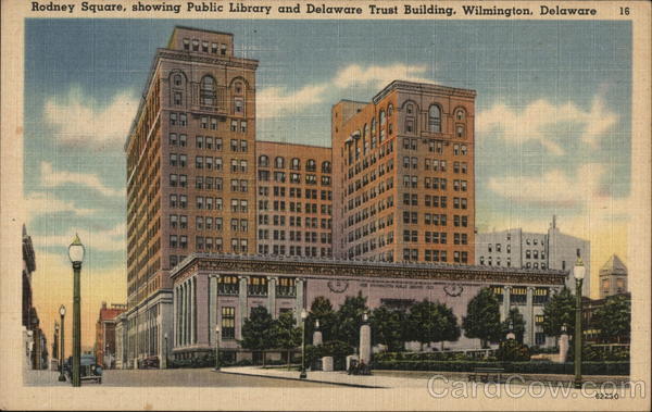 Rodney Square, showing Public Library and Delaware Trust Building Wilmington