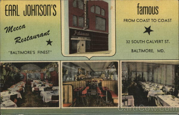 Earl Johnson's Mecca Restaurant Baltimore Maryland