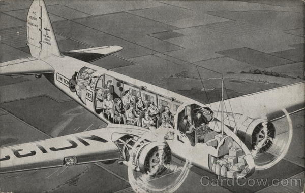 Air Liner is Flying City Chicago Illinois 1933 Chicago World Fair