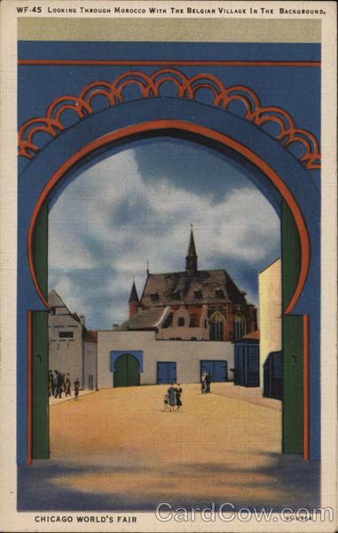 Looking Through Morocco With the Belgian Village in the Background Chicago Illinois