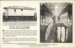 Burlington Exhibit - Railway Post Office Postcard