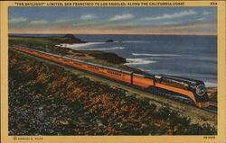 The "Daylighter" Limited - San Francisco to Los Angeles Locomotives Postcard Postcard Postcard