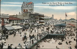 Scene on the Board Walk at Steel Pier Scene on the Board Walk at Steel Pier