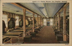 Interior of a Typical Barrack Postcard