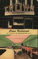 Crown Restaurant Washington, DC Washington DC Postcard Postcard Postcard